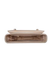 Жіноча напівкругла сумка-месенджер кольору верблюжого кольору TOREC-1127-1D(W26), вигляд виробу всередині на білому тлі.