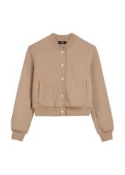 Жіноча толстовка кольору верблюжої овчини BLZDT-0121-1D(W26), вигляд виробу спереду на білому тлі.