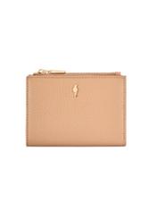 Жіночий шкіряний гаманець брудно-рожевого кольору PORES-0984-5D(W26), вигляд виробу спереду на білому тлі.