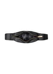 Czarna skórzana torebka w stylu bagietki TORES-1238-99(W26)