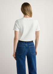 Білий жіночий футболка з принтом TSHDT-0152-0B(W26)