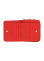 Маленький червоний жіночий гаманець з логотипом POREC-0366-4A(W26), вигляд товару всередині на білому тлі.