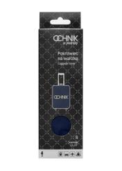 Темно-синій чохол для невеликої валізи AW-013-0002-7D-S(W26), вигляд виробу спереду в упаковці.