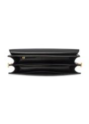 Чорна жіноча сумка зі штучної шкіри TOREC-1081-99(W26), вигляд виробу всередині на білому тлі.