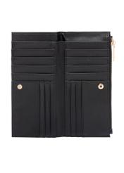 Чорний жіночий гаманець POREC-0429-99(W26), вигляд товару всередині на білому фоні.