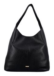 Czarna skórzana torebka shopper TORES-1372-9I(Z26)