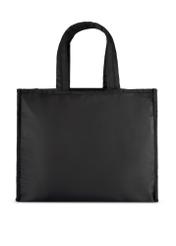 Чорна велика жіноча сумка TOREN-0343-99(W26), вигляд виробу зі зворотного боку на білому фоні.