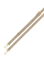 Бежева жіноча сумка з монограмою TOREC-1180-1P(W26), крупний план деталі виробу на білому фоні.