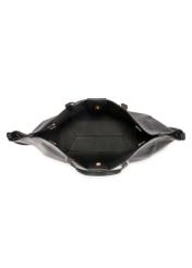 Велика чорна сумка-шопер TOREC-1201-99(W26), вигляд товару всередині на білому тлі.