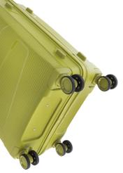 Маленька валіза на колесах WALPP-0028-8G-19(W26), вигляд виробу на колесах на білому фоні.