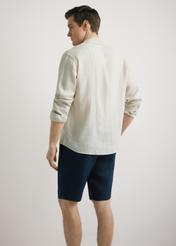 Бежева чоловіча лляна сорочка KOSMT-0321A-1A(W26)