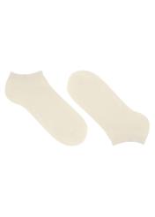 Кремові чоловічі короткі шкарпетки SKAMT-0151B-0B(W26), вигляд виробу збоку на білому фоні.