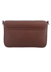 Світло-коричнева жіноча сумка через плече TOREC-1255-1G(Z26), вигляд виробу зі зворотного боку на білому фоні.