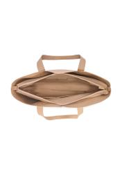 Бежева жіноча сумка-шопер TOREC-1208-1A(W26), вигляд виробу всередині на білому тлі.