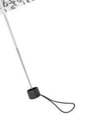 Маленька складна жіноча парасолька кремового кольору PARSD-0036-0P(W26), вигляд ручки виробу на білому фоні.