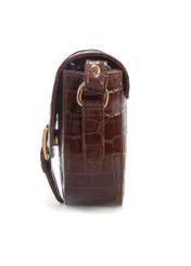 Коричнева шкіряна сумка в стилі кроко TORES-0707E-89(Z25)