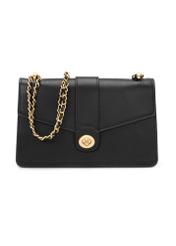 Чорна жіноча сумка-месенджер TOREC-1137-99(W26), вигляд виробу спереду на білому тлі.