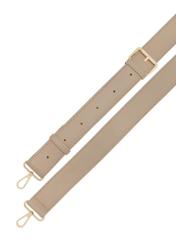 Бежева маленька жіноча сумочка TOREC-1172-1B(W26), вигляд виробу з ремінцем на білому фоні.