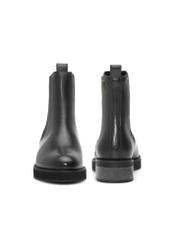 Жіночі чорні шкіряні чоботи челсі BUTYD-1196-99(Z25), вигляд виробу спереду та ззаду на білому тлі.