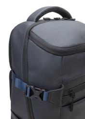 Чорний чоловічий туристичний рюкзак TORMN-0392-9J(W26), крупний план деталей виробу на білому тлі.