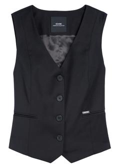 Жіночий чорний вовняний жилет KAMDT-0031-99(Z25)