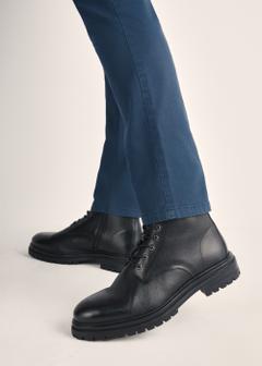 Чоловічі чорні шкіряні черевики BUTYM-0402B-99(Z25)