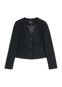 Жіноча чорна вовняна куртка ZAKDT-0046-99(Z25)