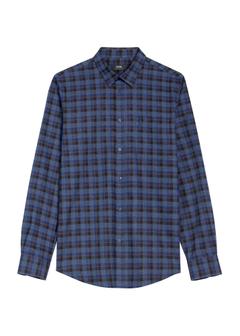 Темно-синя чоловіча сорочка в клітинку KOSMT-0333-68(Z25)