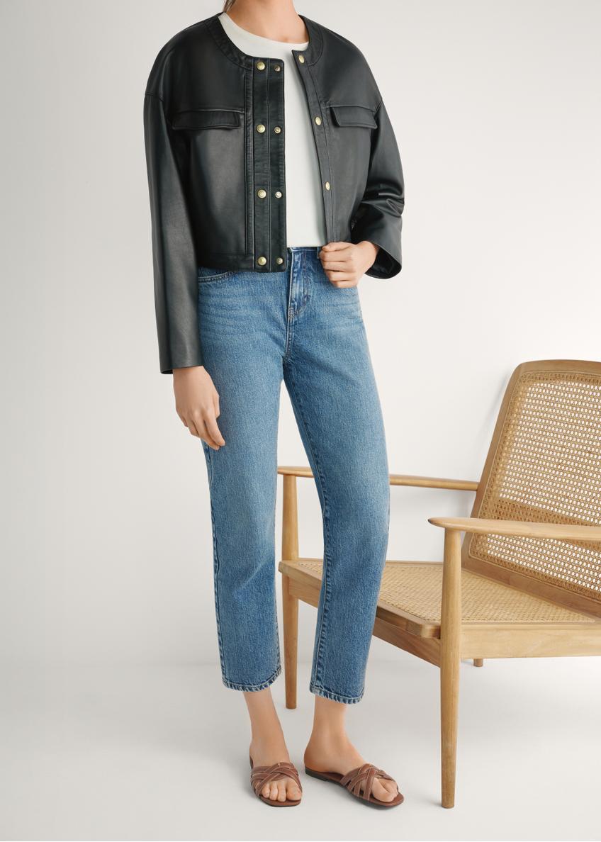 Жіночі шкіряні шльопанці кольору верблюжої шерсті з плетінням BUTYD-1222-1D(W26)