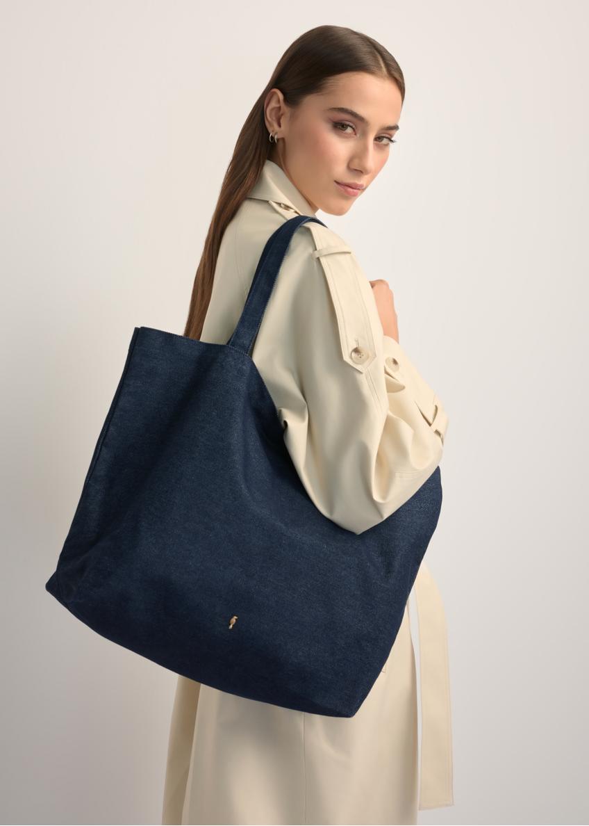 Denimowa torebka shopper TOREN-0334-7H(W26)