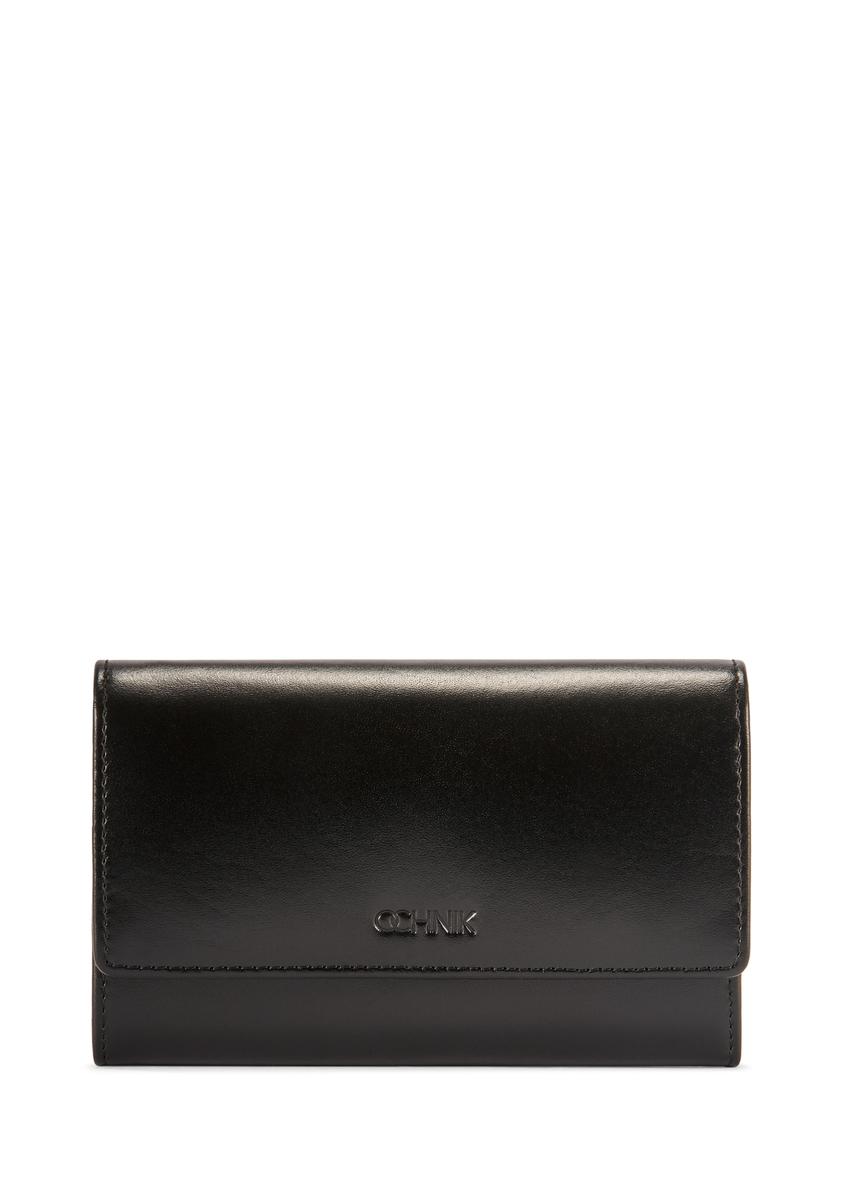 Czarny duży skórzany portfel damski PORES-0974-99(Z25)