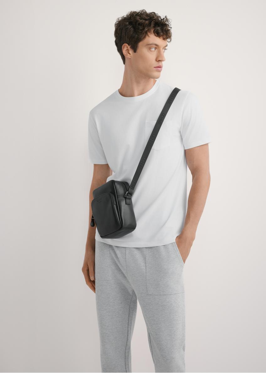 Чорна чоловіча шкіряна сумка через плече TORMS-0485R-9I(W26)