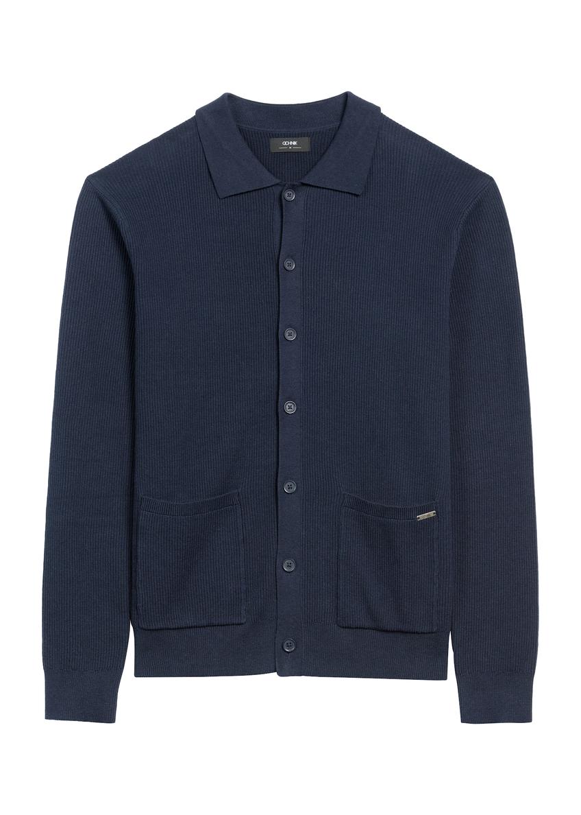 Темно-синій чоловічий кардиган KARMT-0004-68(Z25)