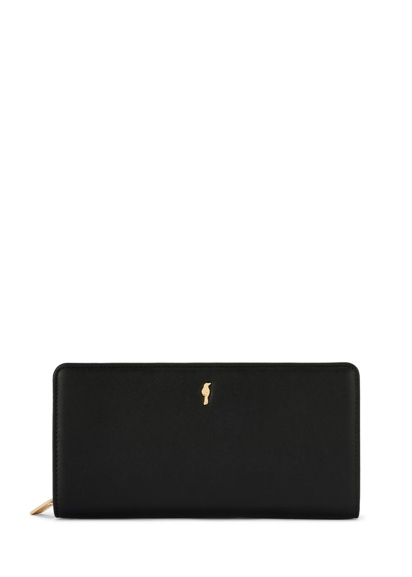 Czarny duży portfel z ozdobnym uchwytem POREC-0417-99(Z25)