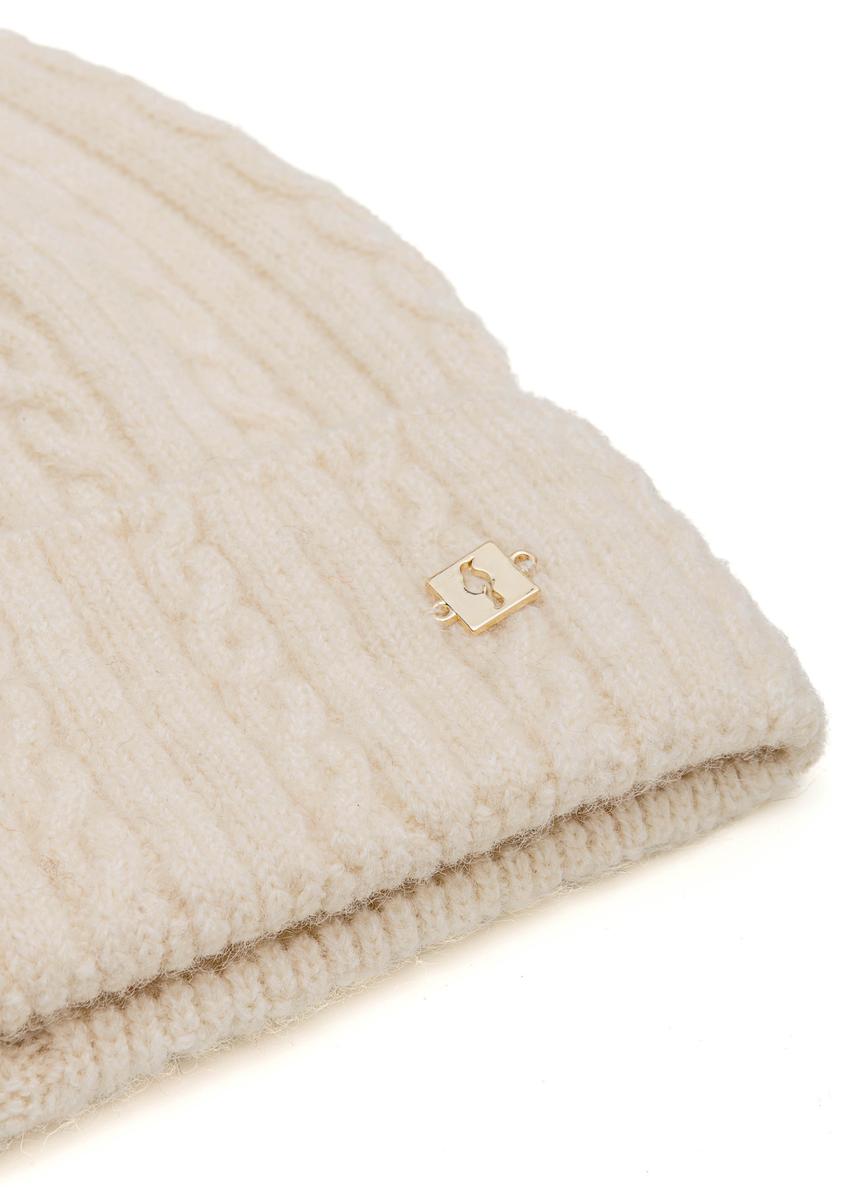 Кремова жіноча шапка CZADT-0170-16(Z25)