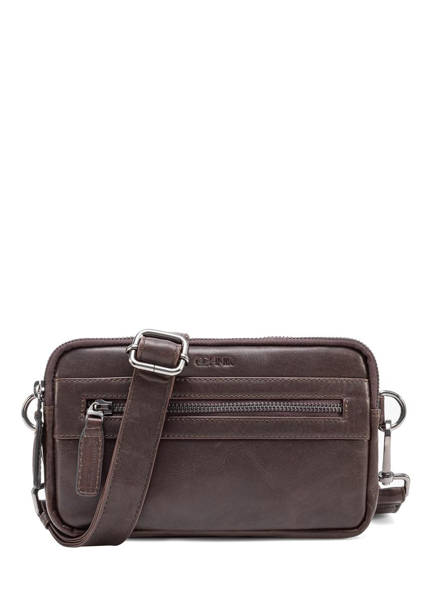 Brązowa skórzana nerka męska TORMS-0462-89(Z25)