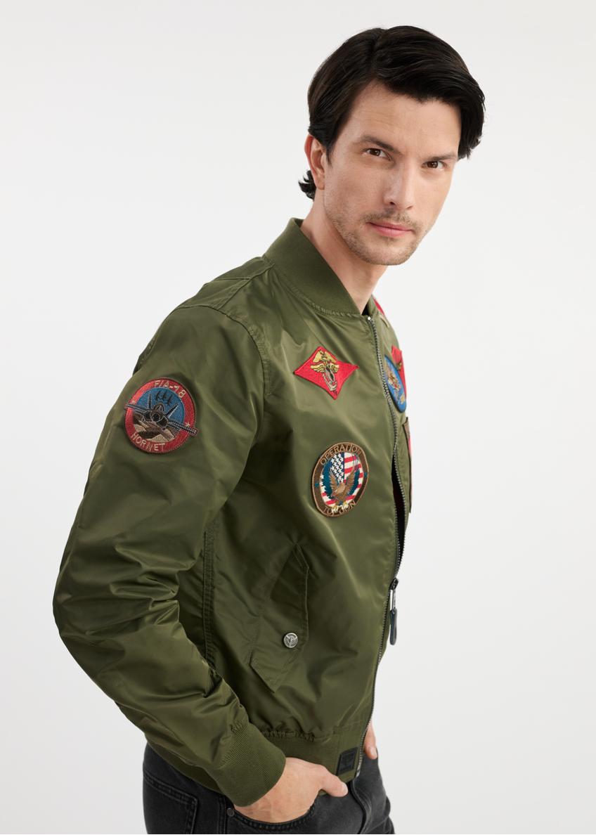 Оливкова чоловіча куртка пілотка TOP GUN KURMT-0381-57(W25)