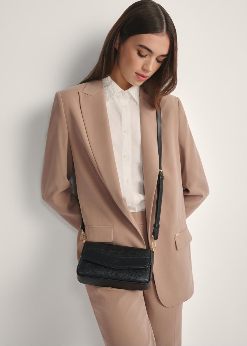 Mała czarna torebka damska TOREC-1163-99(W26)