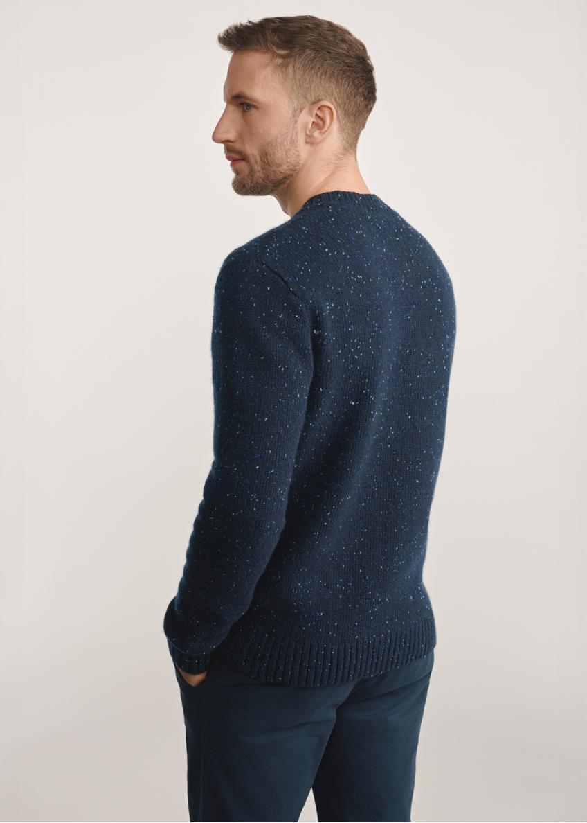 Темно-синій чоловічий вовняний светр SWEMT-0173-68(Z25)