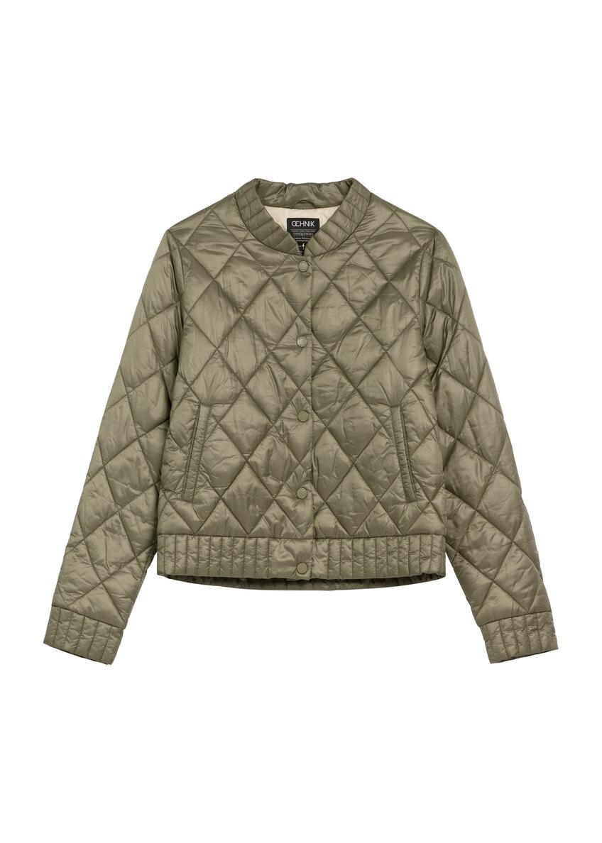 Жіноча демісезонна куртка кольору хакі KURDT-0564A-55(W26)