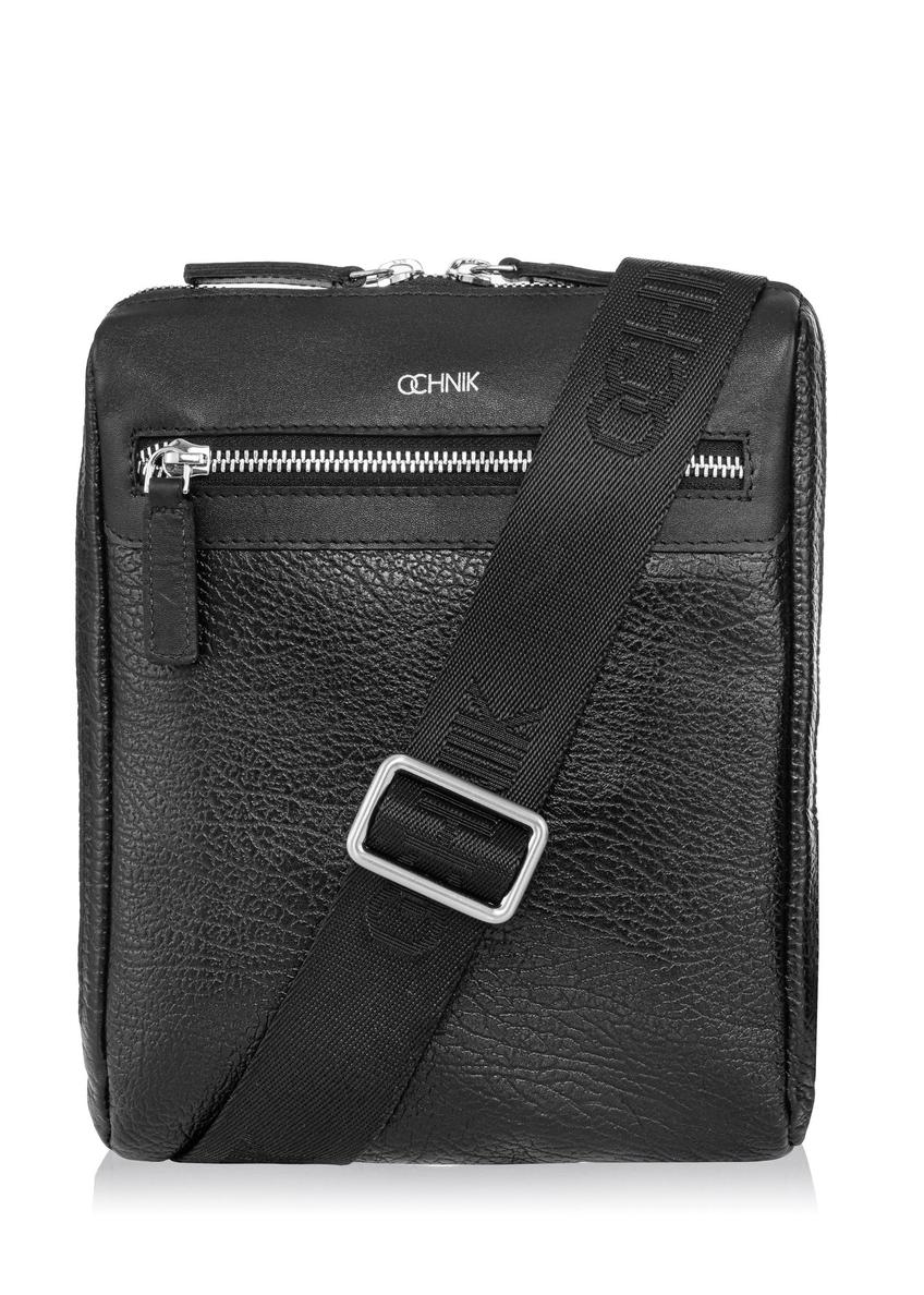 Чоловіча шкіряна сумка-мессенджер TORMS-0294A-99(Z25), вигляд виробу спереду на білому тлі.