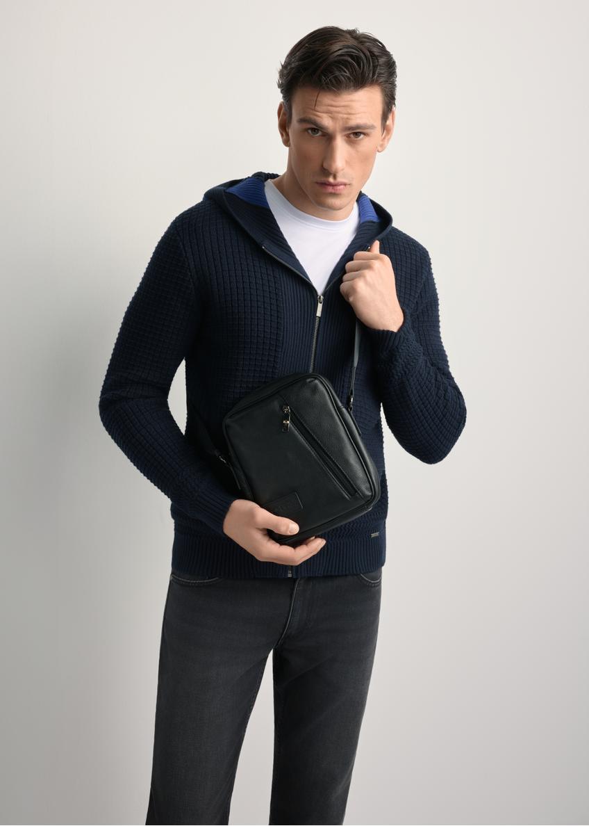 Чорна шкіряна чоловіча сумка TORMS-0251B-99(Z25)