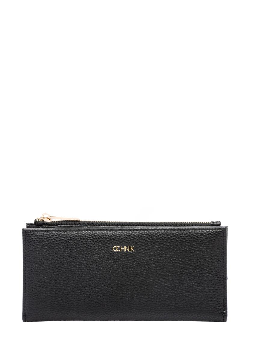 Чорний жіночий гаманець POREC-0429-99(W26), вигляд виробу спереду на білому тлі.