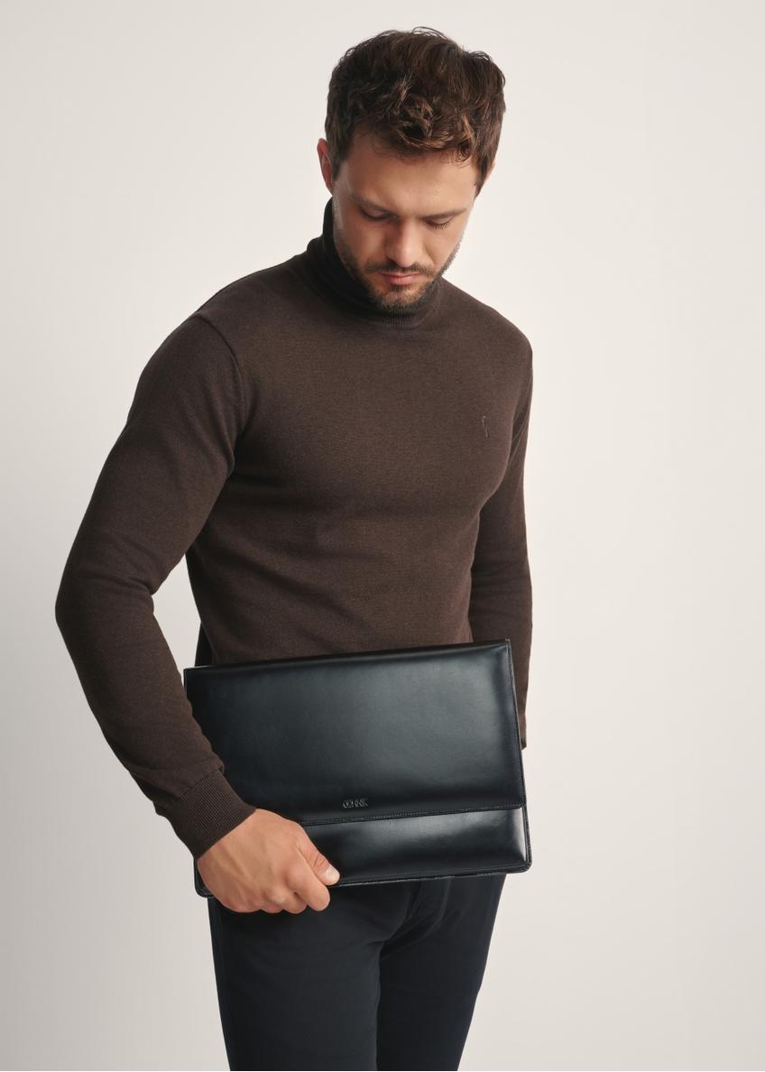 Czarna skórzana aktówka męska TORMS-0468-99(Z25)