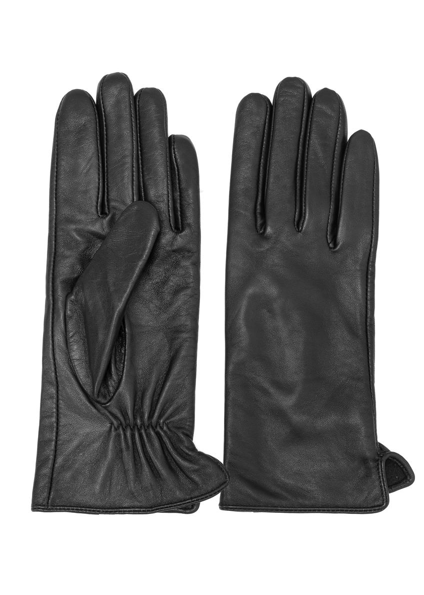 Skórzane czarne rękawiczki damskie REKDS-0001A-99(Z25)