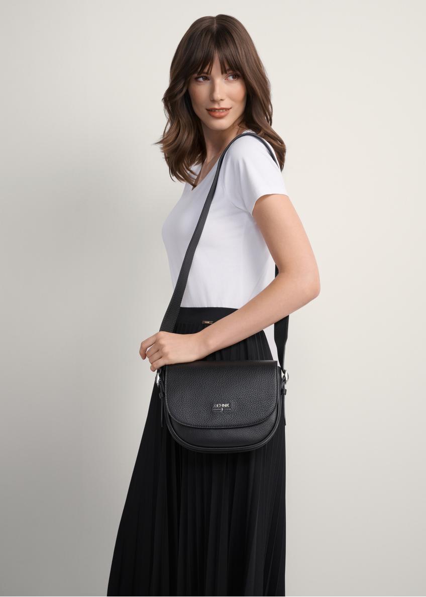 Czarna groszkowana listonoszka damska TORES-1122D-99(Z25)