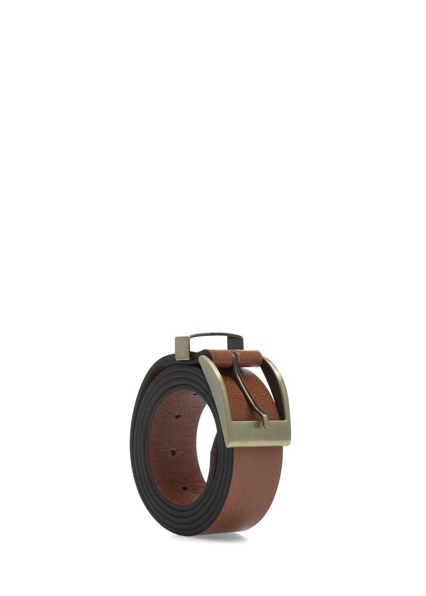 Brązowy skórzany pasek męski PASMS-0127E-90(W25)