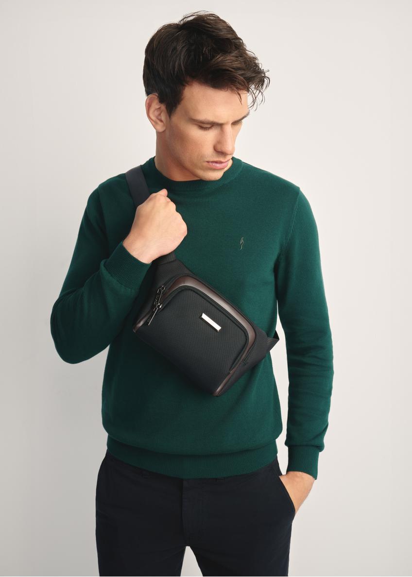 Чорна чоловіча поясна сумка TORMN-0380-98(Z25)