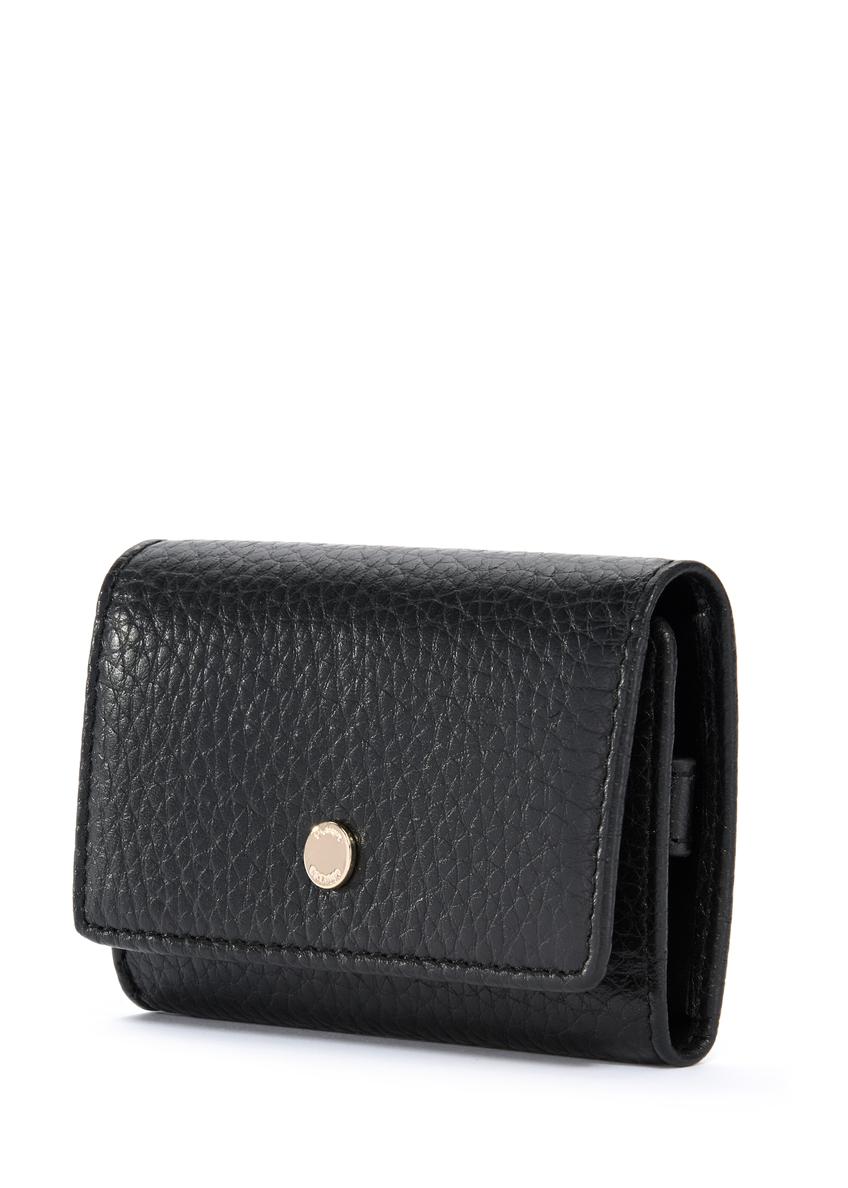 Czarne skórzane etui na klucze damskie PORES-0894F-99(W25)