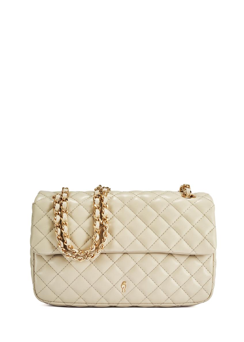 Кремова стьобана сумка на ланцюжку TOREC-0443E-12(Z25)